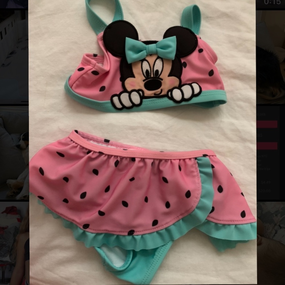 HP!! Minnie Mouse Swimsuit 3-6M